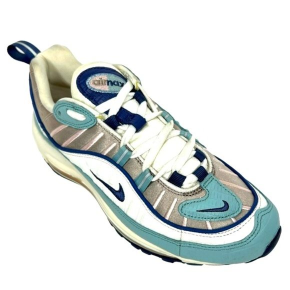 Nike Air Max Shoes - Nike Air Max 98 Premium Ocean Blue CK0832 Running Athletic Shoes Size 8.5